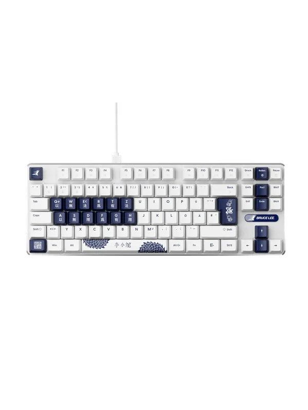 Pulsar PCMK 3 HE TKL (Bruce Lee 85th edition) - Gamingtastatur - Uten numpad - Tysk - Hvit