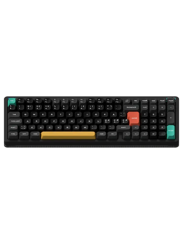 NuPhy Halo96 V2 Obsidian Black - Raspberry - Gamingtastatur - Nordisk - Svart