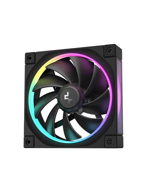 DeepCool FL12 - Kabinettvifte - 120mm - Svart med RGB LED-lys - 32 dBA