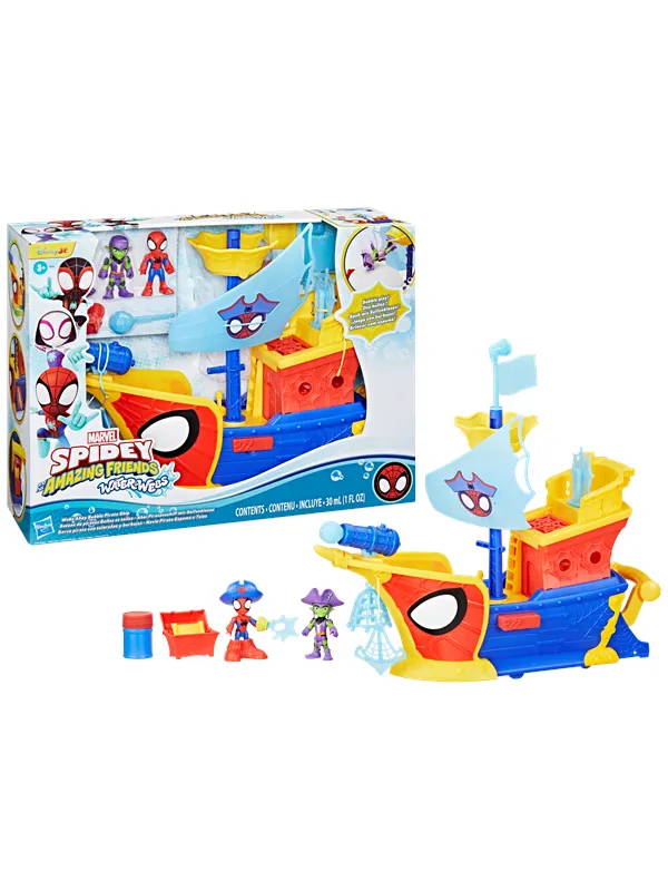 Marvel Spidey and His Amazing Friends Water-Webs Bubble Pirate Ship