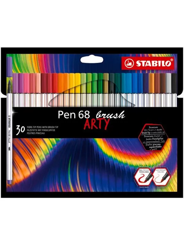 STABILO  Pen 68 ARTY carton pack of 30 brush pens