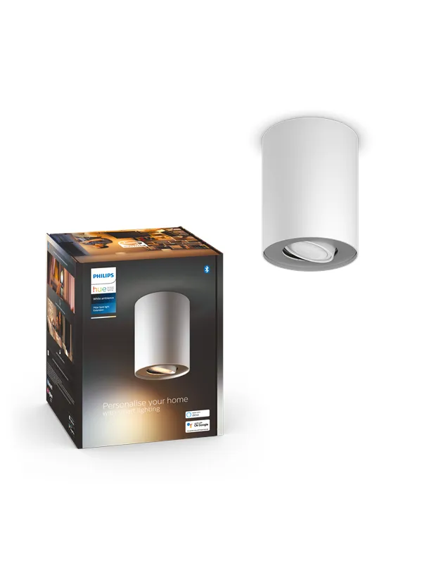 Philips Hue Pillar Single Spotlight - Hvit - Uten Dimmebryter