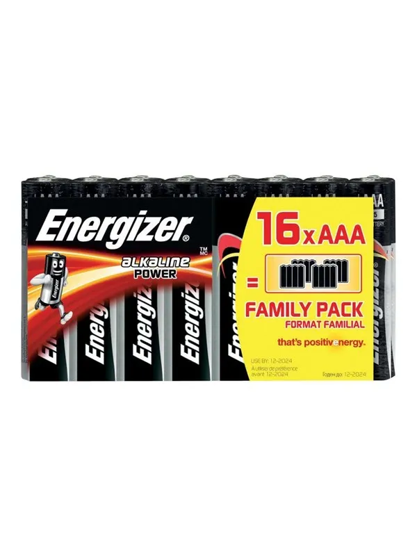 Energizer batteri - AAA type - Alkalisk x 16