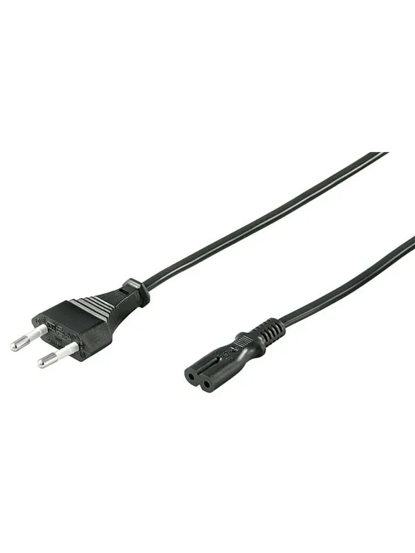 Pro Strømkabel C7 (2 pins) - Svart - 3m - Rett