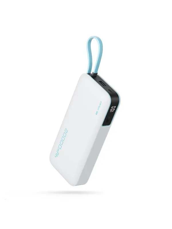 CUKTECH CUKP200NGLLG 55W with Built-in USB-C Cable Nødlader - Hvit - 20000 mAh