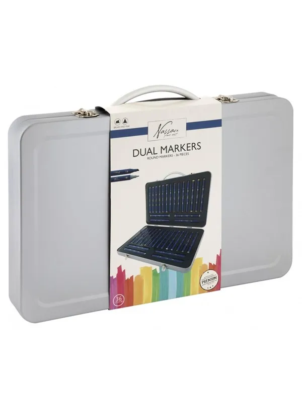 Nassau TWIN MARKERS 36 pcs in metal box