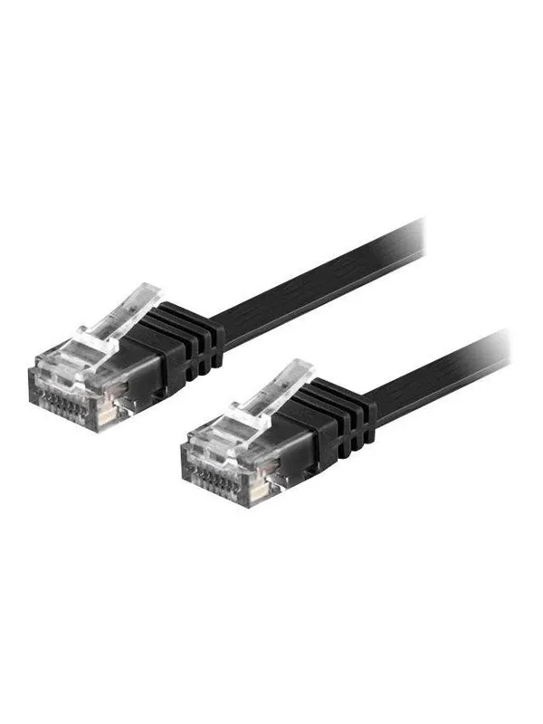 Deltaco patch cable - 10 m - black - Svart - 10m