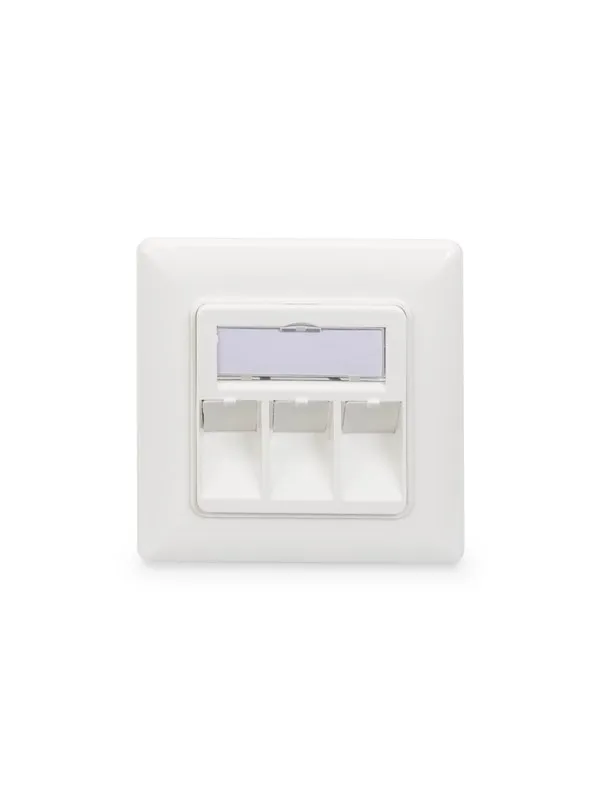 DIGITUS 3-Port Faceplate for Keystones