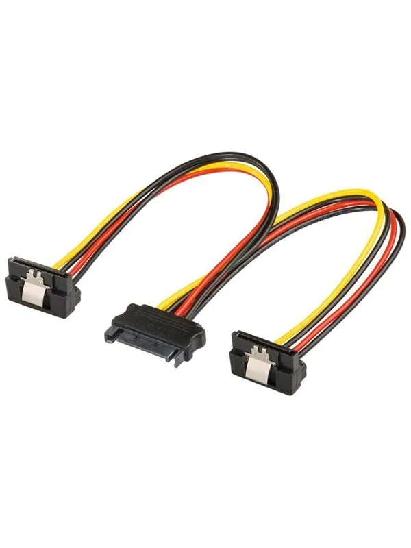 Pro SATA Power Cable x2 - 90° - 0.20m