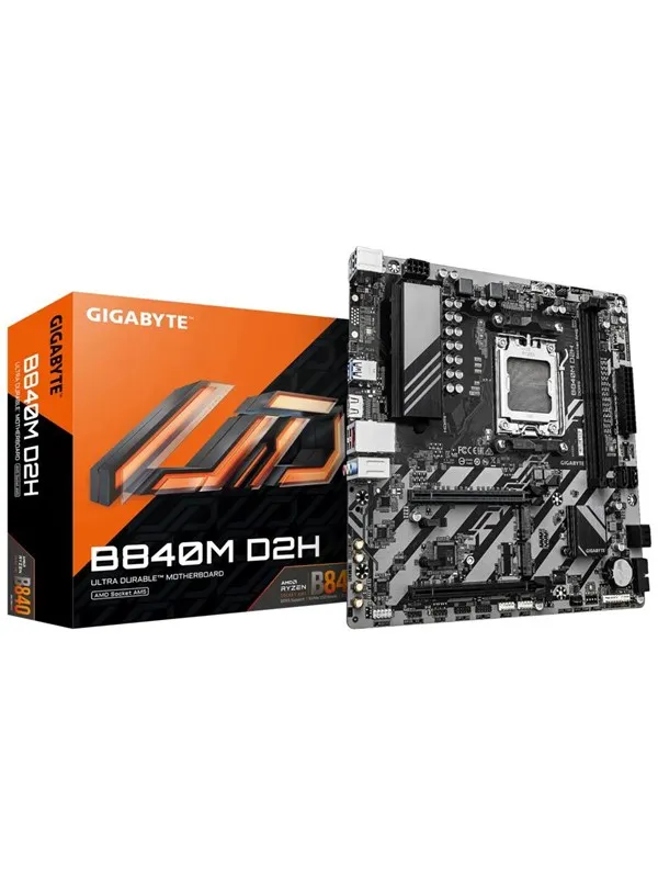 GIGABYTE B840M D2H Hovedkort - AMD B840 - AMD AM5 socket - DDR5 RAM - Micro-ATX