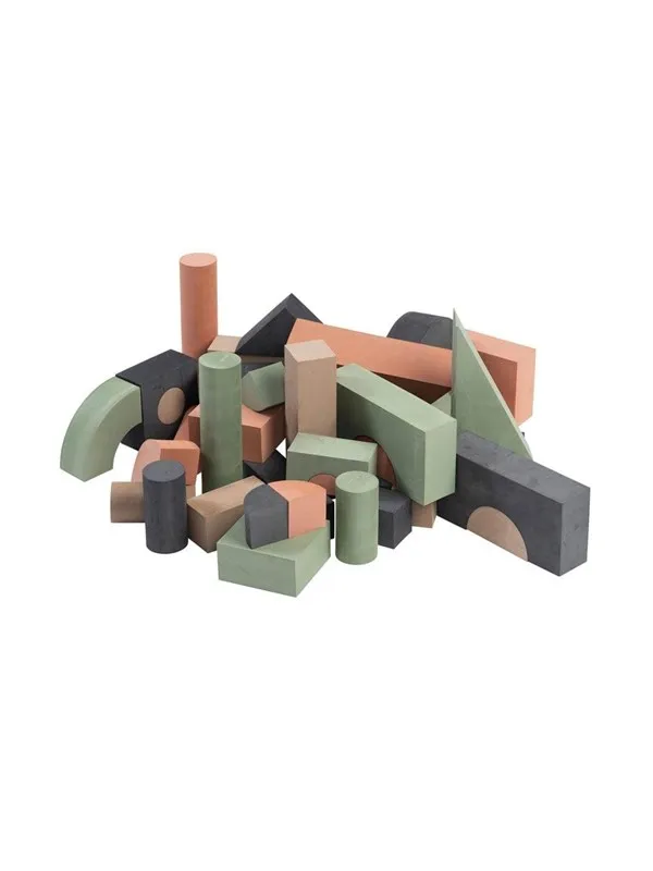 Babytrold Foam building blocks - Antracit - 52 pieces