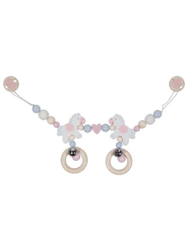 Goki Wooden Stroller Chain Horse with Clips
