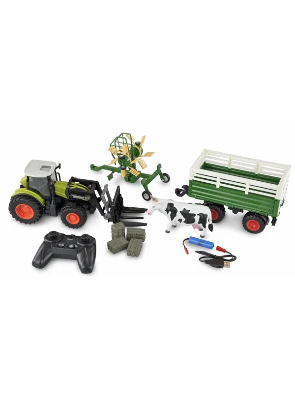 Amewi RC Tractor with XL Accessory Package 1:24 RTR Green