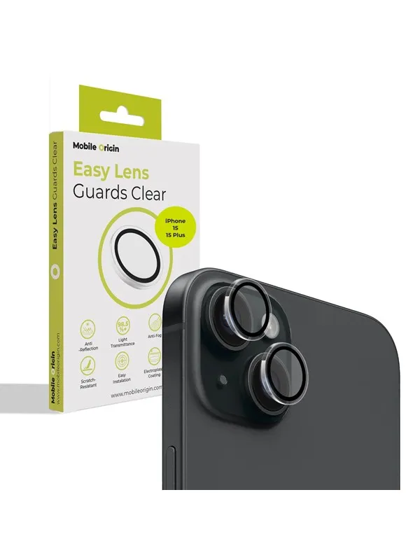 Mobile Origin Easy Lens guards - clear - iPhone 15/15 Plus