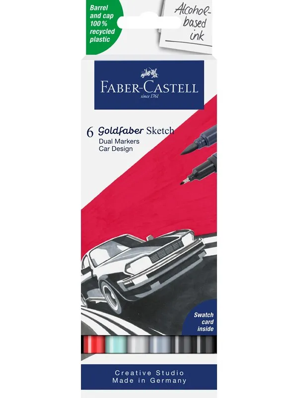 Faber-Castell Sketch Marker Gofa 6ct set Car design