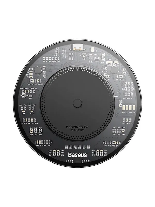 Baseus Simple 2 wireless inductive charger 15W with USB-C to USB-C cable (black)