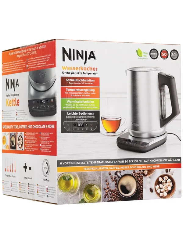 Ninja Vannkoker KT201EU - Rustfritt stål - 3000 W