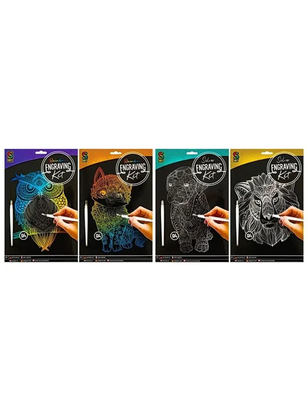 Creative Craft Group Scratch A4 Kit. Includes pen.