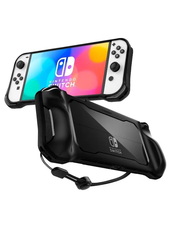 Spigen Rugged Armor - black - Nintendo Switch OLED - Deksel - Nintendo Switch OLED