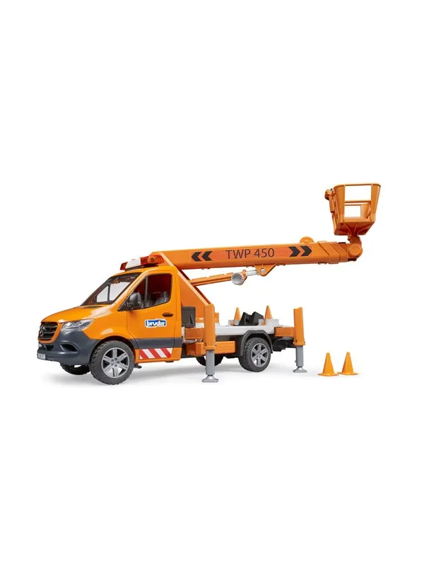Bruder Mercedes-Benz Sprinter med arbeidsplattform og lys & lyd lekesett