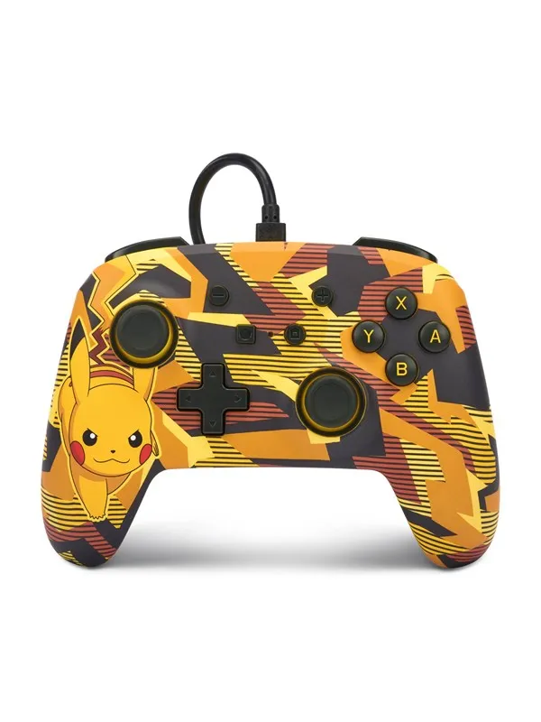 PowerA Enhanced Wired Controller for Nintendo Switch - Camo Storm Pikachu - Wired Controller - Nintendo Switch