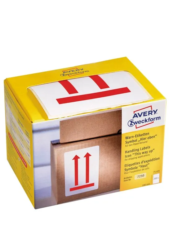 Avery Informasjonsetiketter m/symbol «Denne retningen opp»