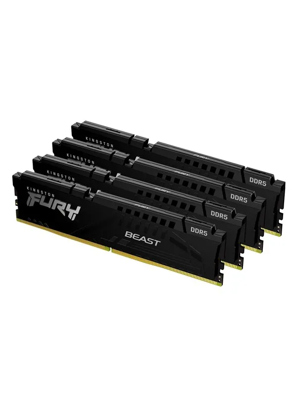 Kingston FURY Beast DDR5-5600 - 64GB - CL40 - Quad Channel (4 pcs) - Intel XMP - Svart