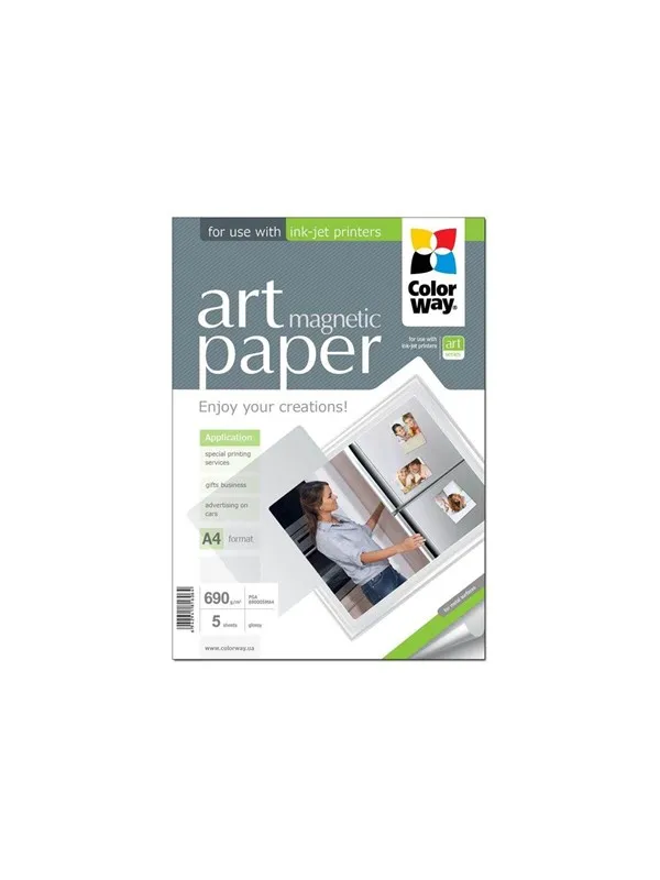 ColorWay ART magnetic - magnetic photo paper - glossy - 5 sheet(s) - A4 - 690 g/m²