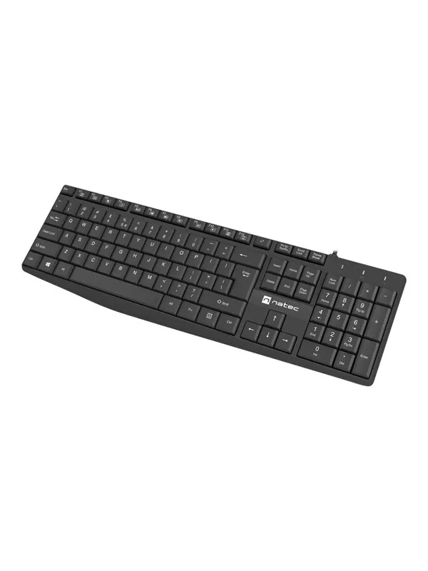 Natec Nautilus - keyboard - QWERTY - US - black - Tastatur - Engelsk (USA) - Svart