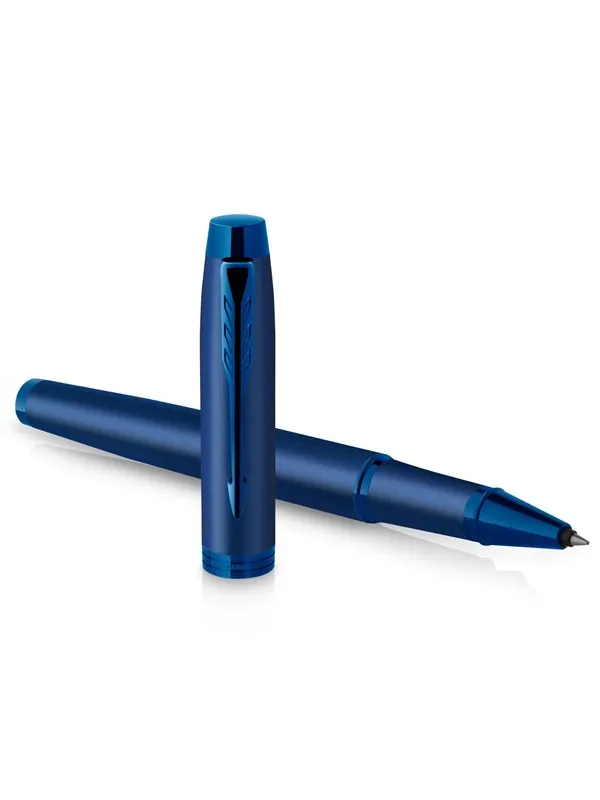 Parker IM Monochrome Rollerball Pen | Blue Finish and Trims | Fine Point with Black Ink | Gift Box