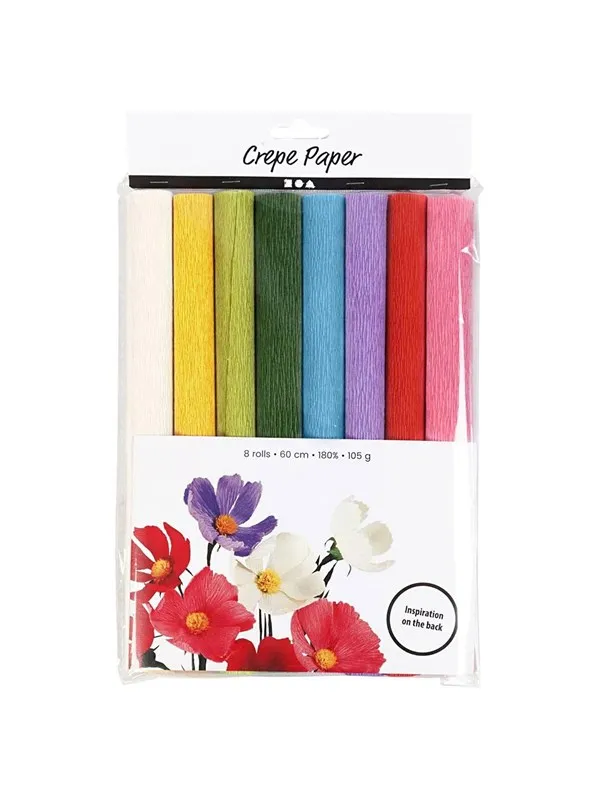 Creativ Company Crepe Paper Standard Colors 8 Sheets
