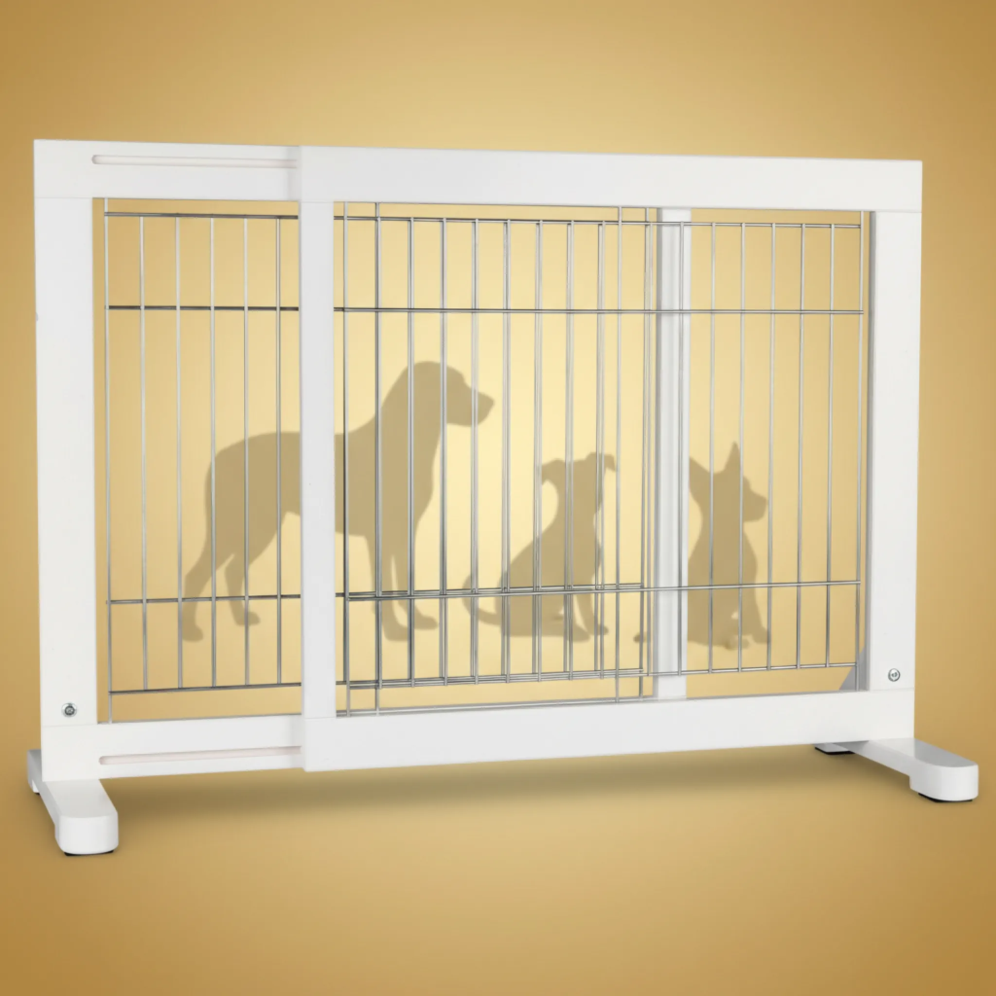 Trixie Barrier wood 65-108 × 61 cm white