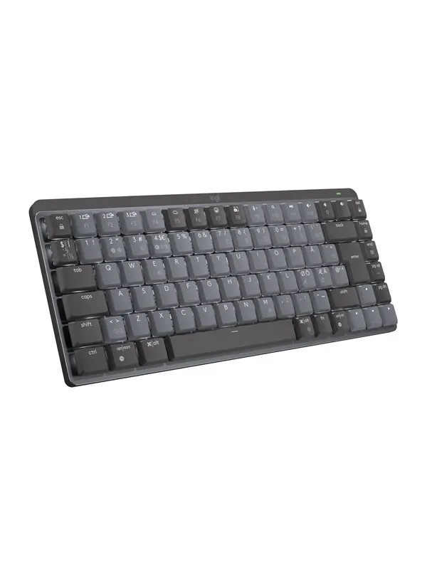 Logitech MX Mechanical Mini Minimalist Wireless Illuminated Performance Keyboard Graphite - Clicky - US - Tastatur - Engelsk (USA) - Svart