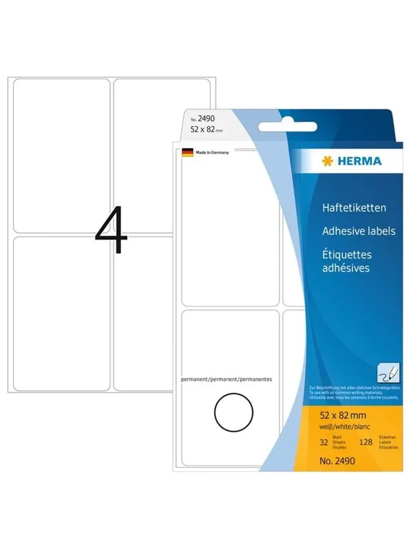HERMA labels - 128 label(s) - 52 x 82 mm