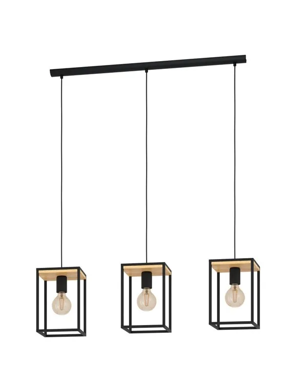 EGLO LIBERTAD long table pendant black/brown