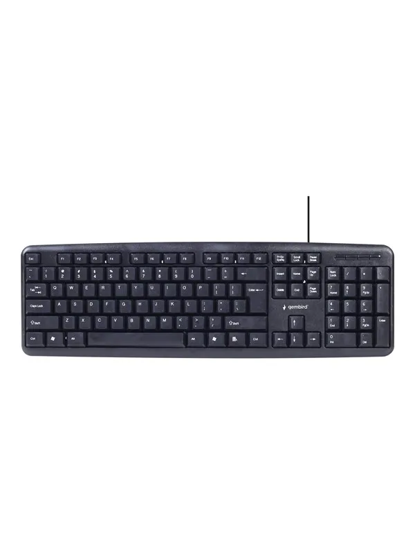 Gembird KBS-UO4-01 - 4-in-1 office kit - keyboard mouse headset and mouse pad set - QWERTY - US - Tastatur, mus, hodesett og musematte sett - Engelsk (USA) - Svart