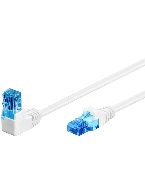 Pro LAN CAT 6A U/UTP 90° - Hvit - 3m