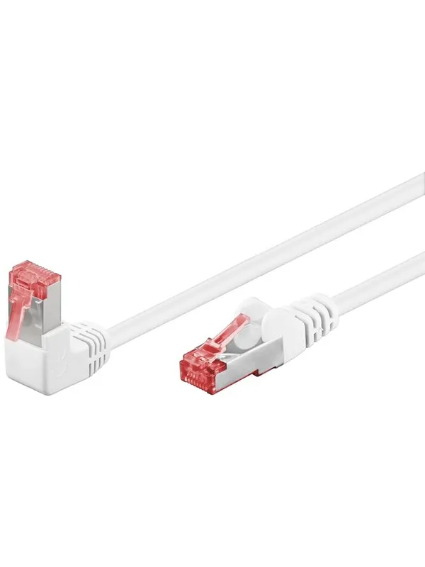 Pro LAN CAT 6 S/FTP - 90° - Hvit - 0.25m