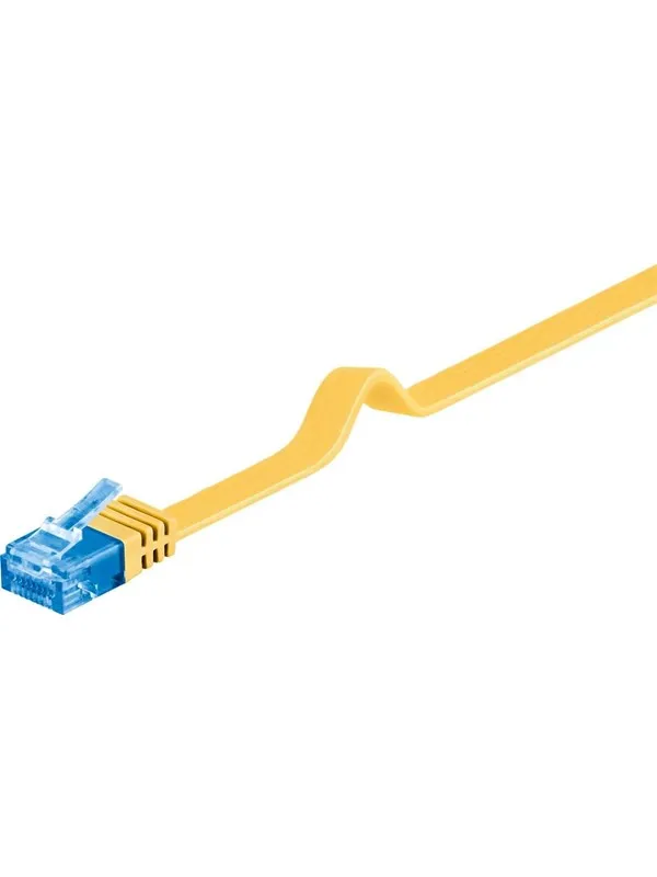 Pro CAT 6A U/UTP flat - Gul - 1m