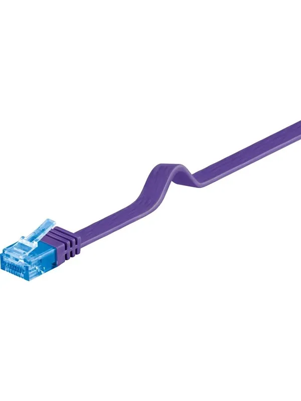 Pro CAT 6A U/UTP flat - Purpur - 1m