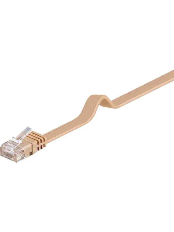 Pro LAN CAT 6 Flat U/UTP - Brown - 1m