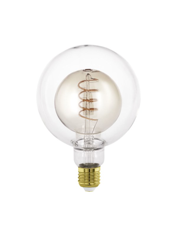 EGLO LED-lyspære G125 4W 200LM 2000K DIM. GUL/KLAR E27