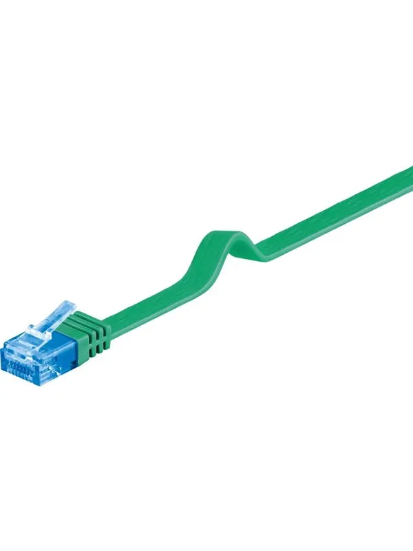 Pro LAN CAT 6A U/UTP flat - Grønn - 3m