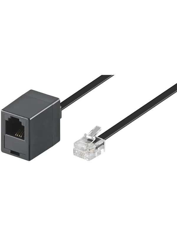 Pro Modular telephone extension cable - Svart - 6m