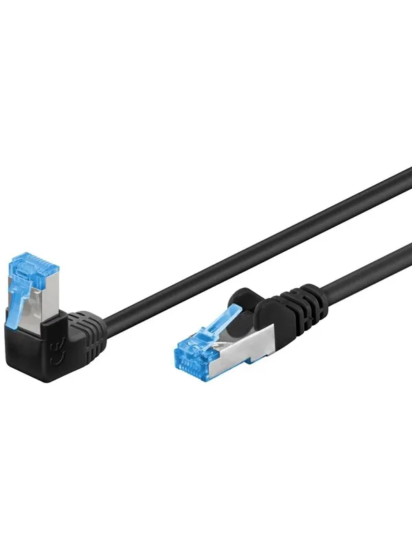 Pro LAN CAT 6A U/UTP 90° - Svart - 10m