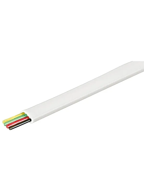 Pro Telephone flat cables 4-core 100 m reel AWG 28. - Hvit - 100m
