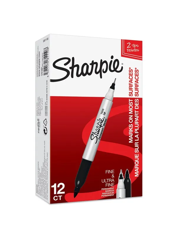 Sharpie Marker  TwinTip EF/F sort