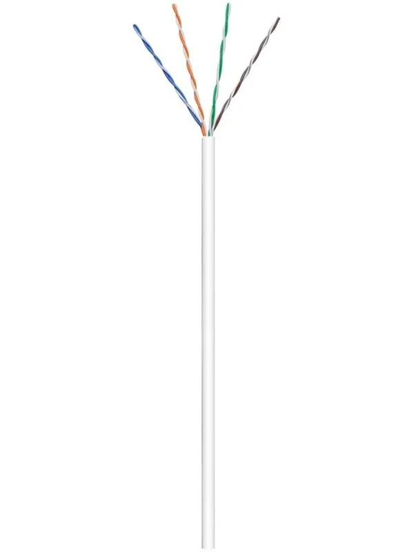Pro CAT 6 network cable U/UTP white 305 m - CCA cop - Hvit - 305m