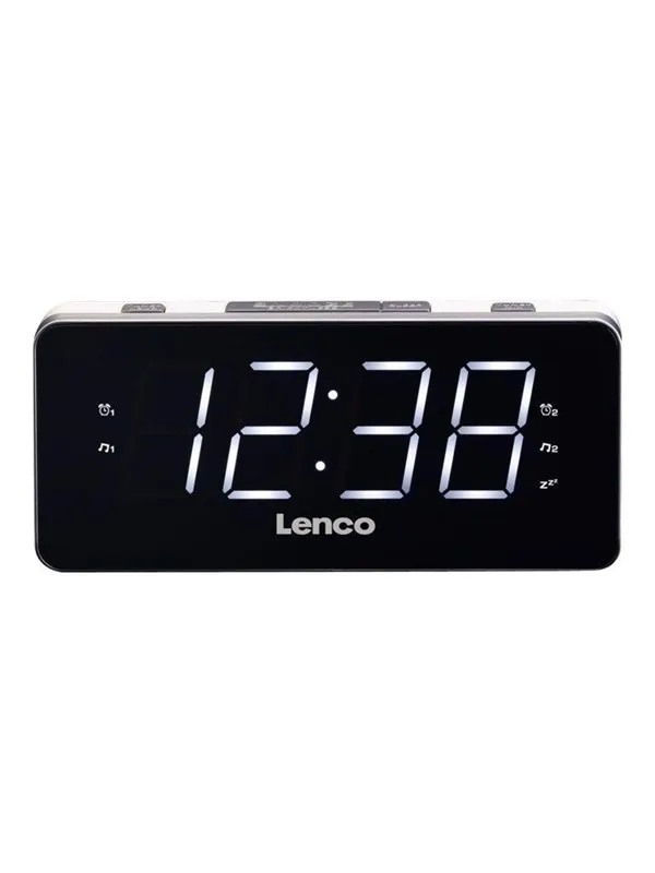 Lenco CR-18 - clock radio - FM - Hvit