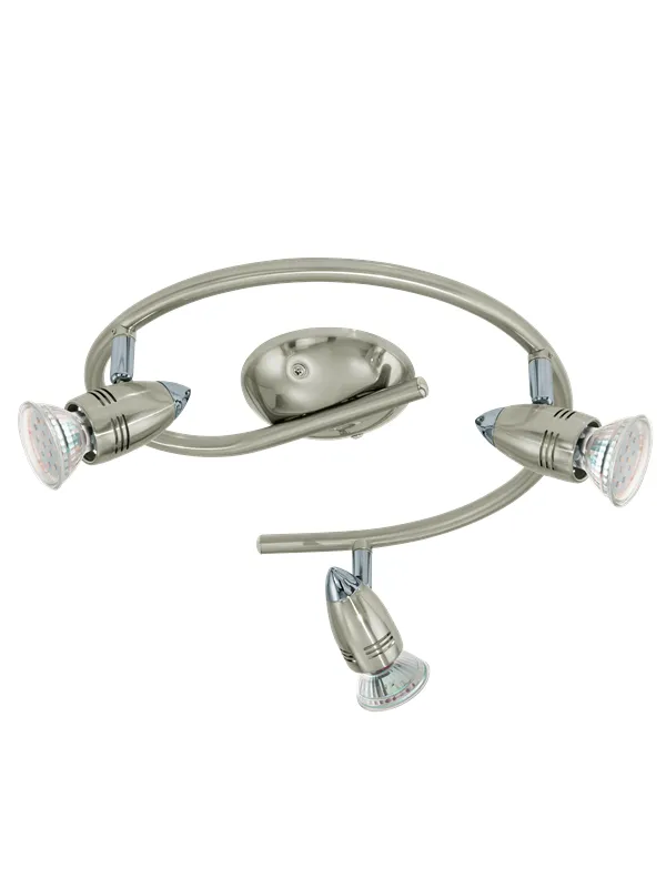 EGLO MAGNUM LED spot round 3L brushed steel